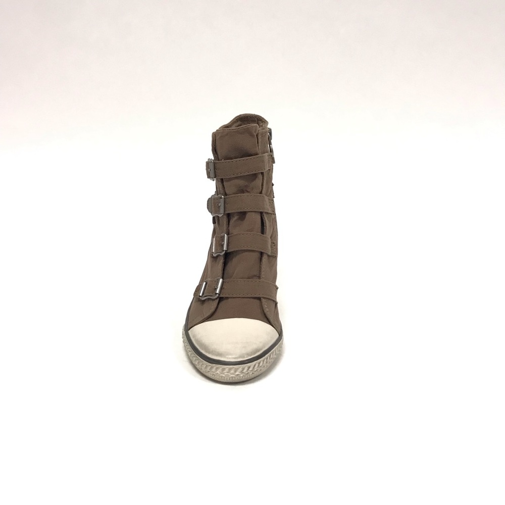 Ash Thelma BIS Stone Canvas Wedge Shoes NIB